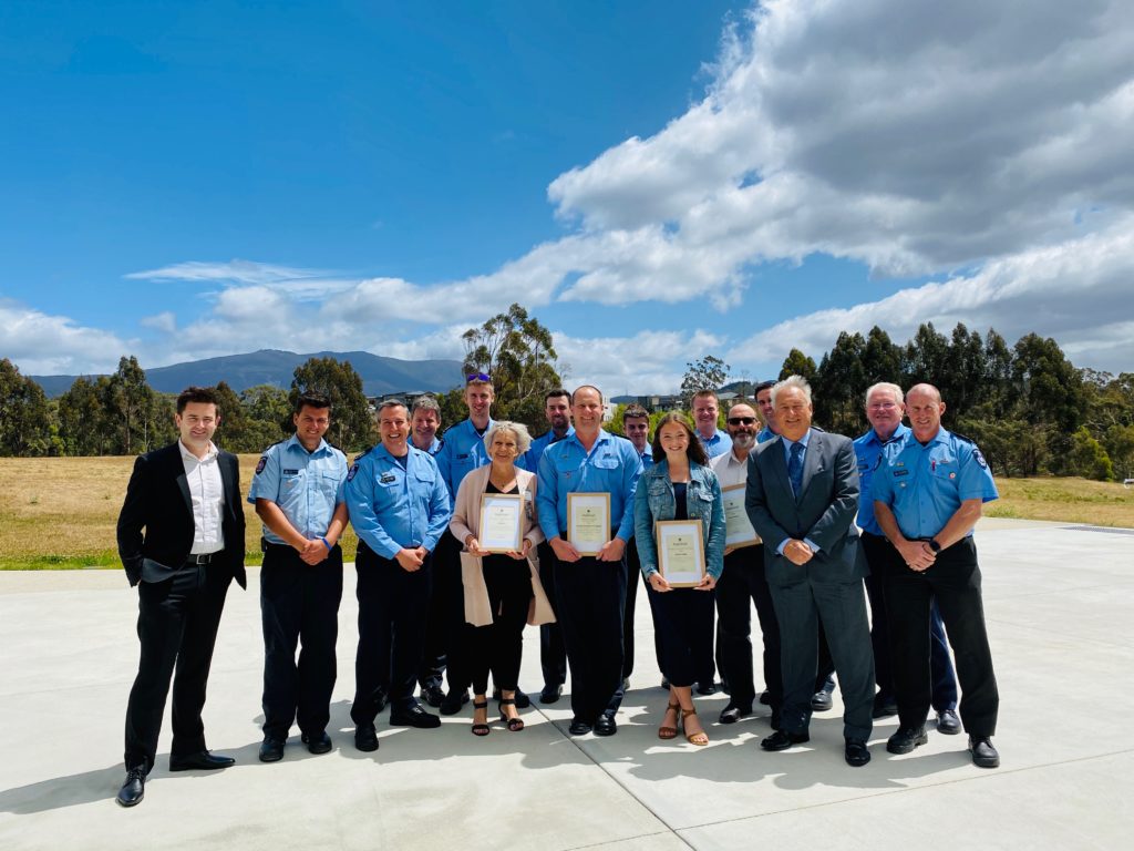 Photo of the Kingborough Award winners for 2020 at the Kingborough Community Hub