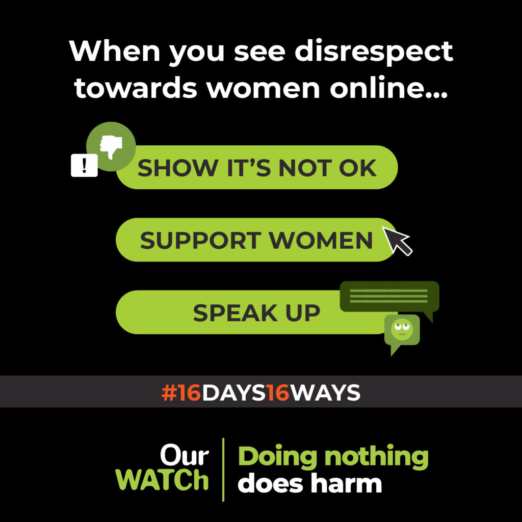 Graphic for doing nothing causes harm campaign