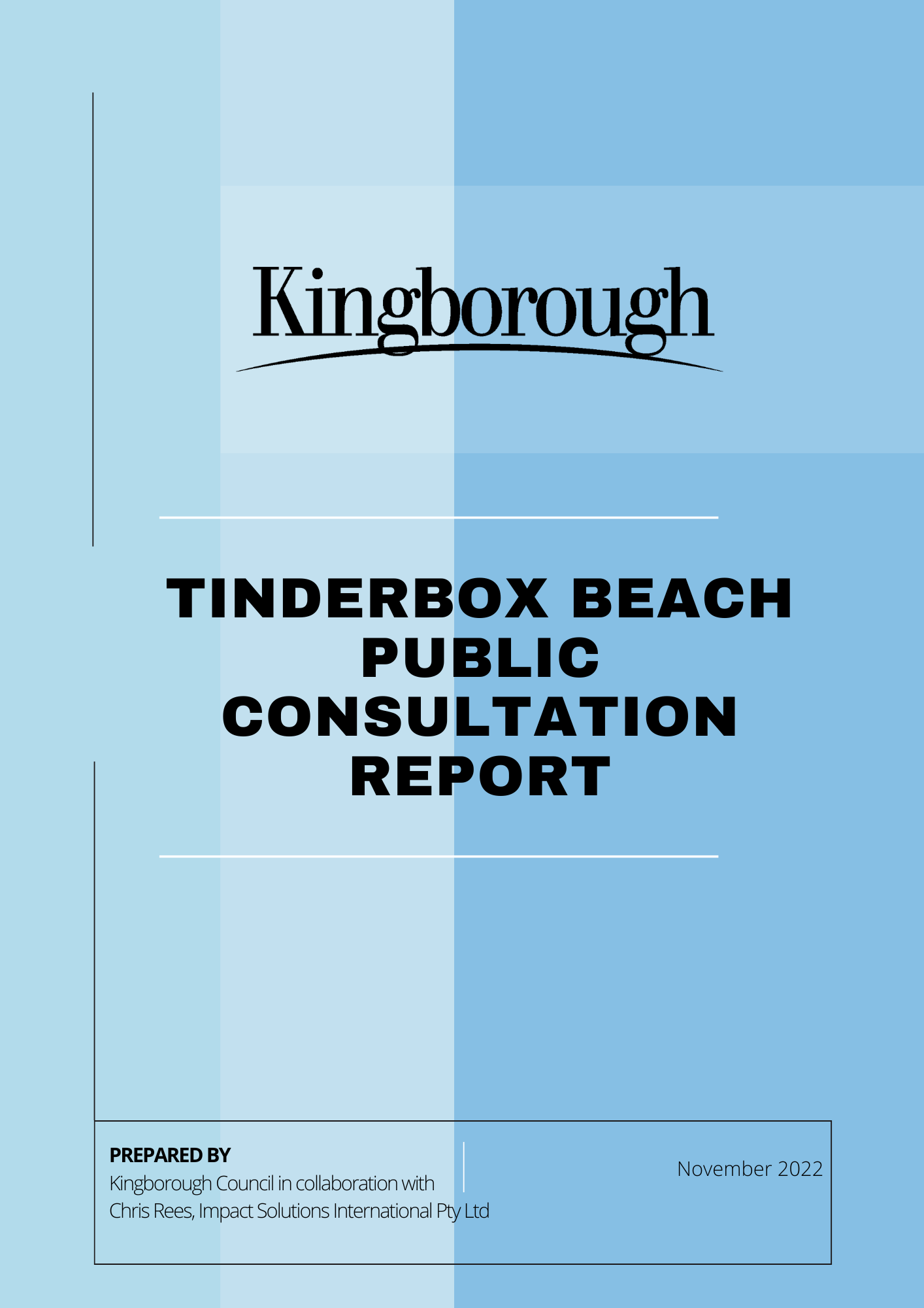 Tindebrox Tinderbox Beach Shoreline Erosion Management - Kingborough Council